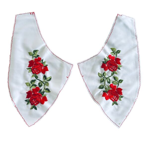 +Vintage Embroidered Rose Collars for Sleepwear, Lingerie or Robes Set of 10 - Picture 4 of 5